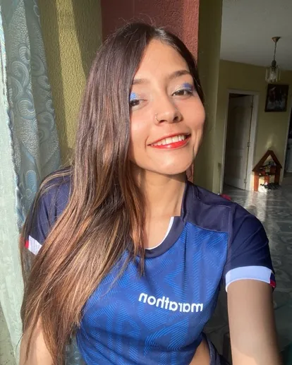 A woman who uses Ome TV Online for video chat (EC)